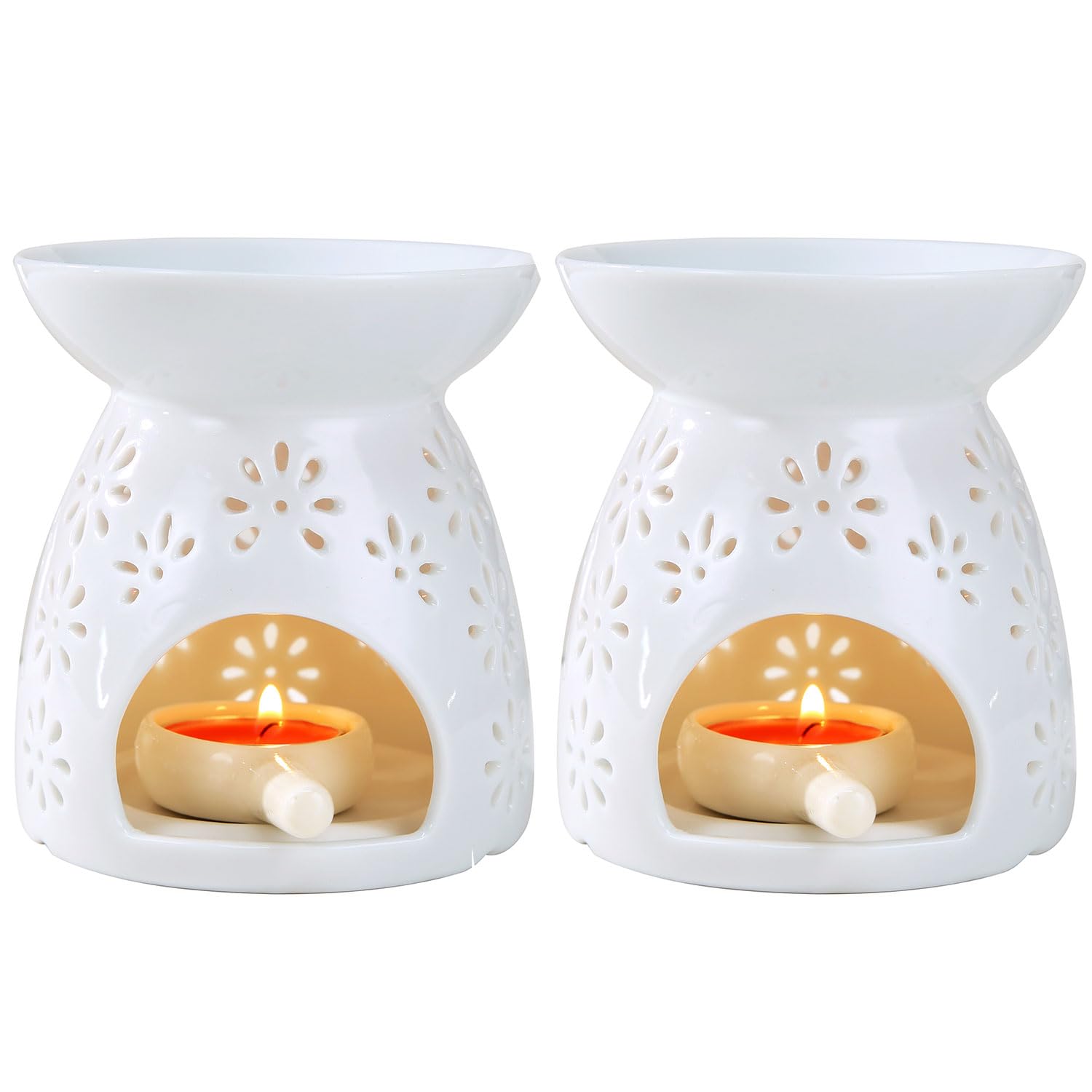 2-count Ceramic Tea Light Candle Holder